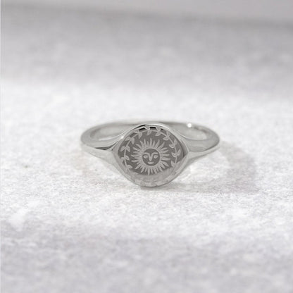 Zilveren ring Zomerzonnewende