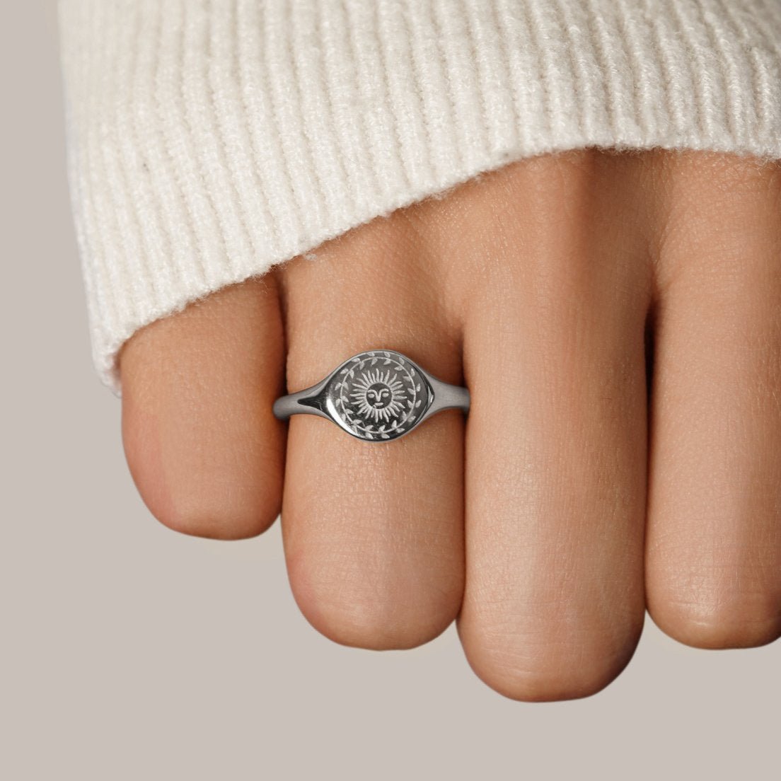 Zilveren ring Zomerzonnewende