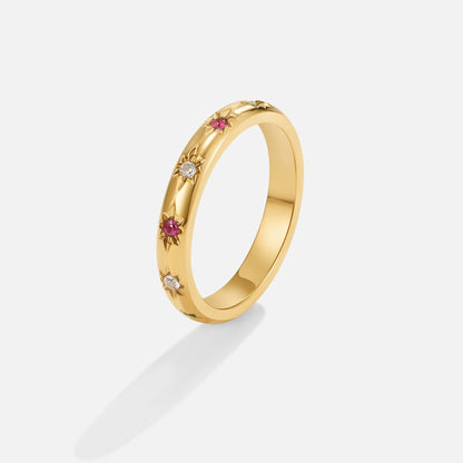 Bague Tali en cristal arc-en-ciel