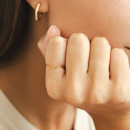 Bague empilable en or Tina