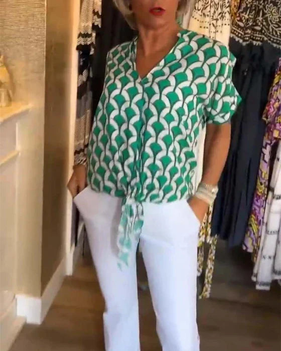 SOLVEIG I STYLISCHE BEDRUCKTE BLUSE