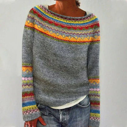 Lylia| Warmer Retro-Winterpullover für frauen