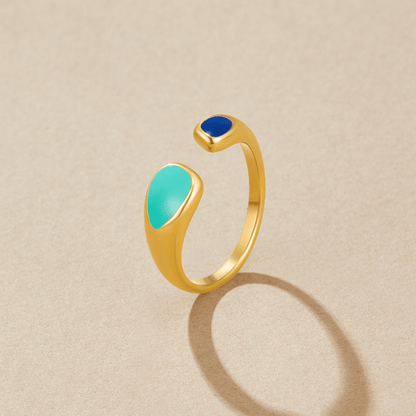 Saharaanse ring met turkoois