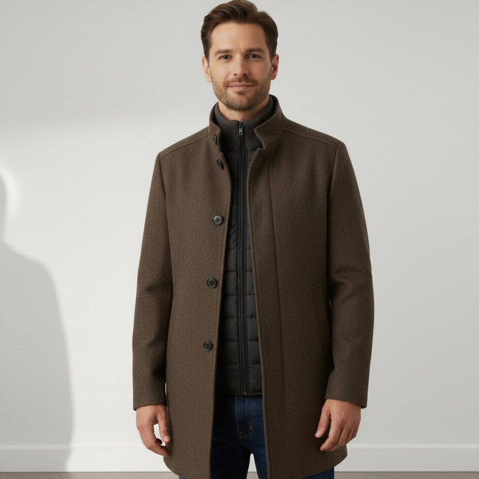 Jonathan™ | Dikke wollen trenchcoat