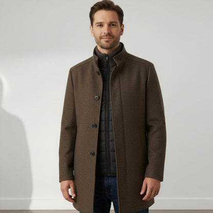 Jonathan™ | Dikke wollen trenchcoat