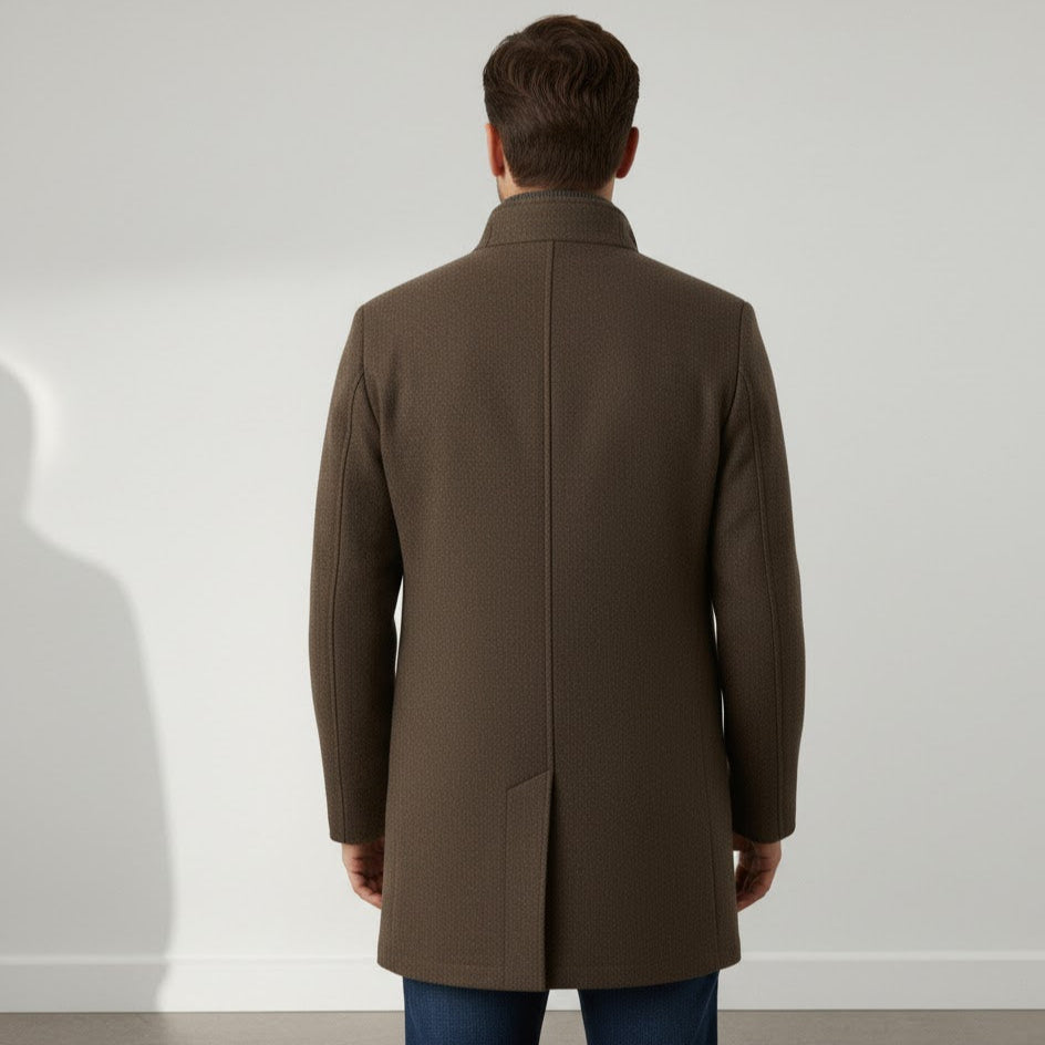 Jonathan™ | Dikke wollen trenchcoat