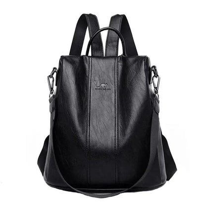 Langlebiger und sicherer PU-Leder-Rucksack