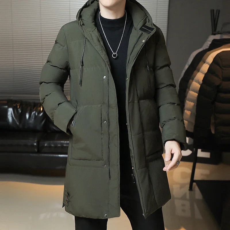 Elegante lange Winterjacke
