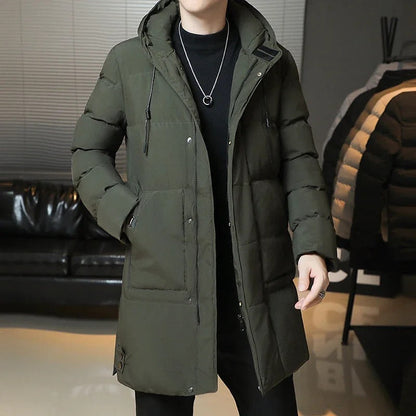Elegante lange Winterjacke