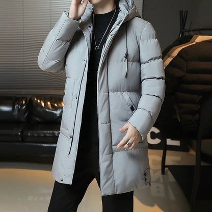 Elegante lange Winterjacke