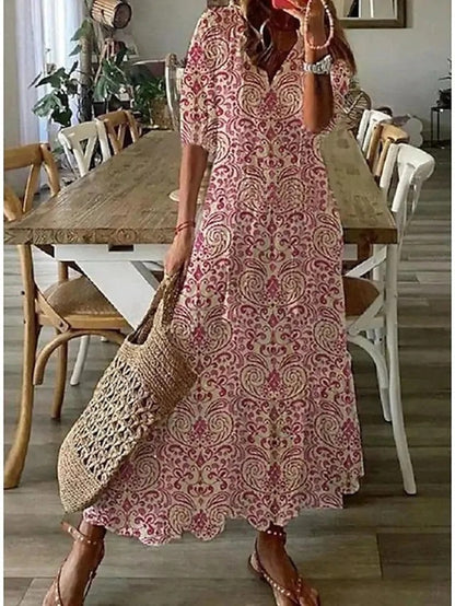 Sophie™ – Boho zomerjurk met buikverdoezeling