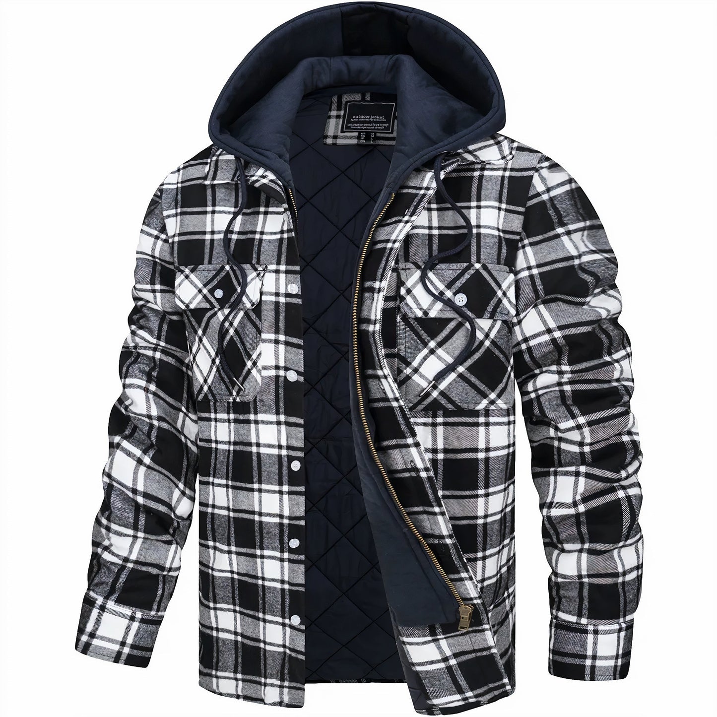 Gaspard – Veste à carreaux zippée