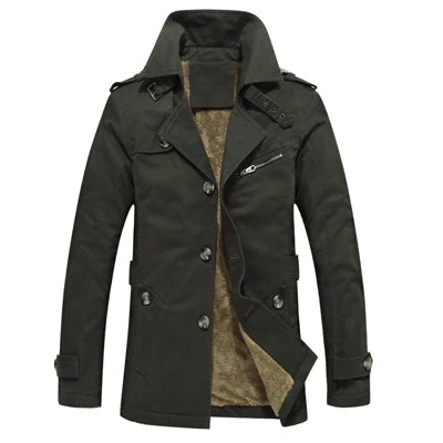 Elegante gewatteerde trenchcoat