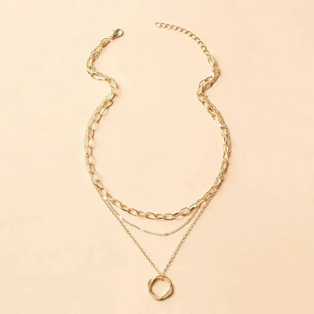 Elira | Goldene Vintage-Layering-Halskette