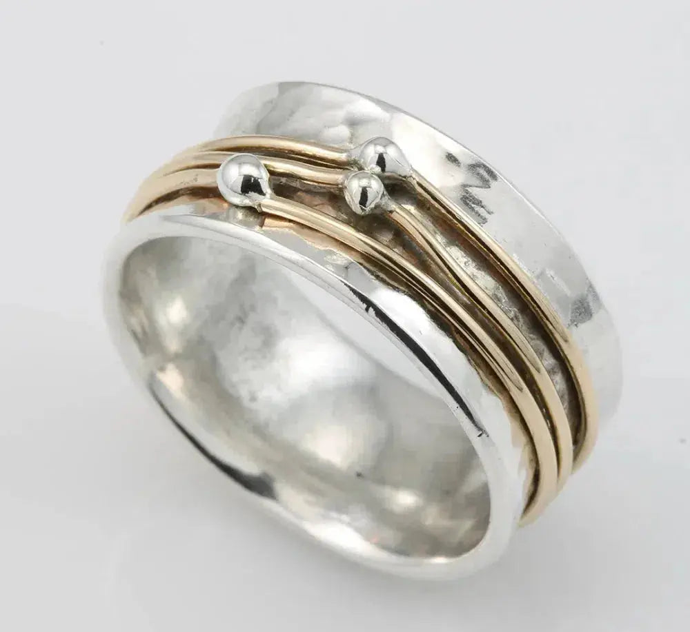 Vintage goud-gelaagde zilveren ring