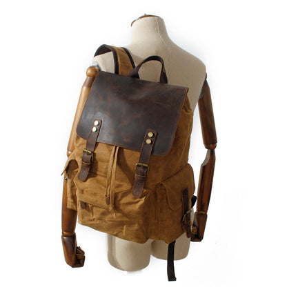 Jacob – Vintage Waxed Canvas Rugzak
