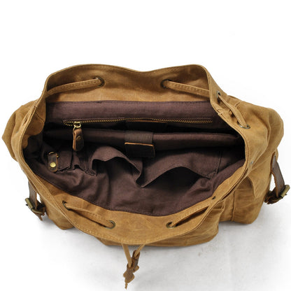 Jacob – Vintage Waxed Canvas Rugzak