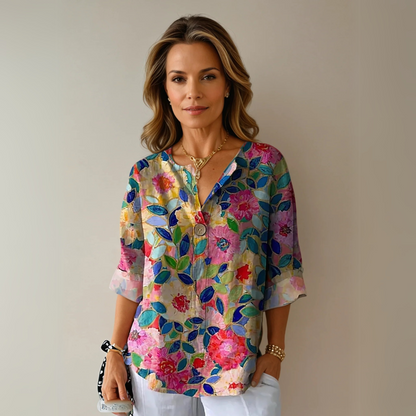 Arlene™ | Chique bloes met bloemenprint