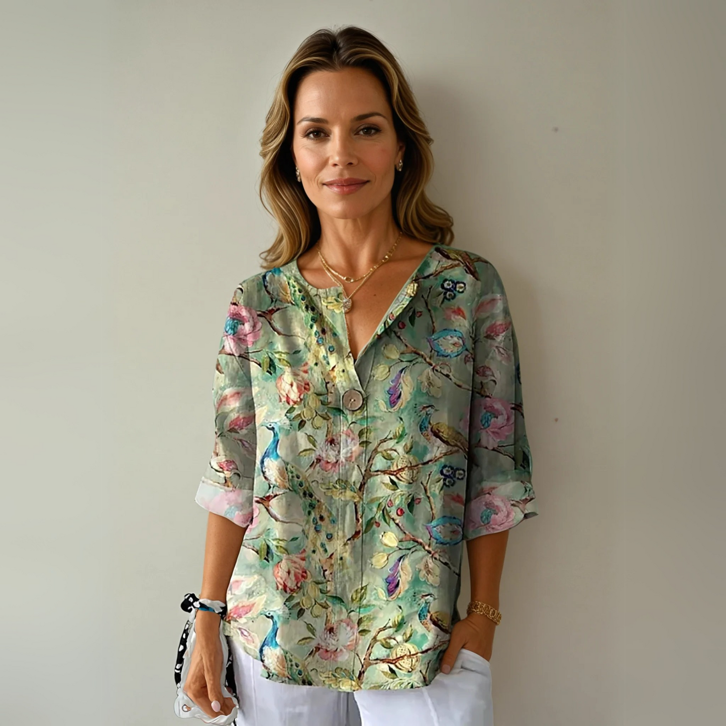 Arlene™ | Chique bloes met bloemenprint
