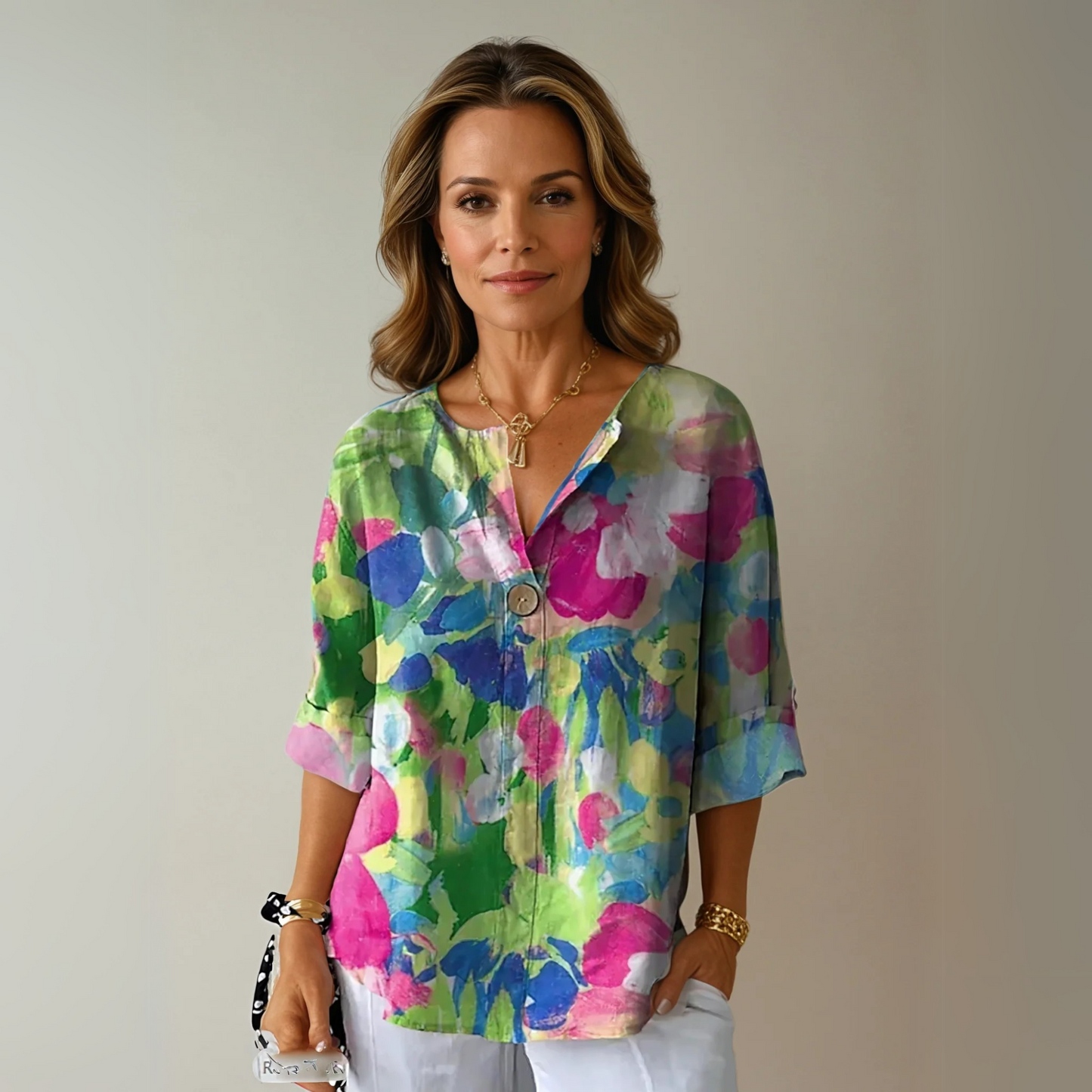 Arlene™ | Chique bloes met bloemenprint