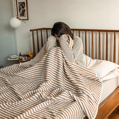 Lichtgewicht gestreepte zomer sprei