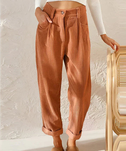 Margit | High-Waist Cordhosen